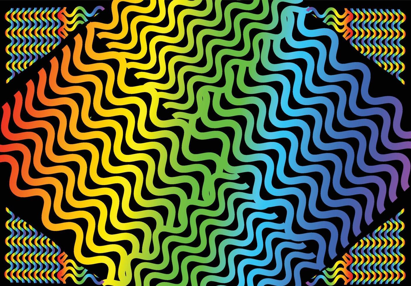 Rainbow gradient geometric new pattern background vector