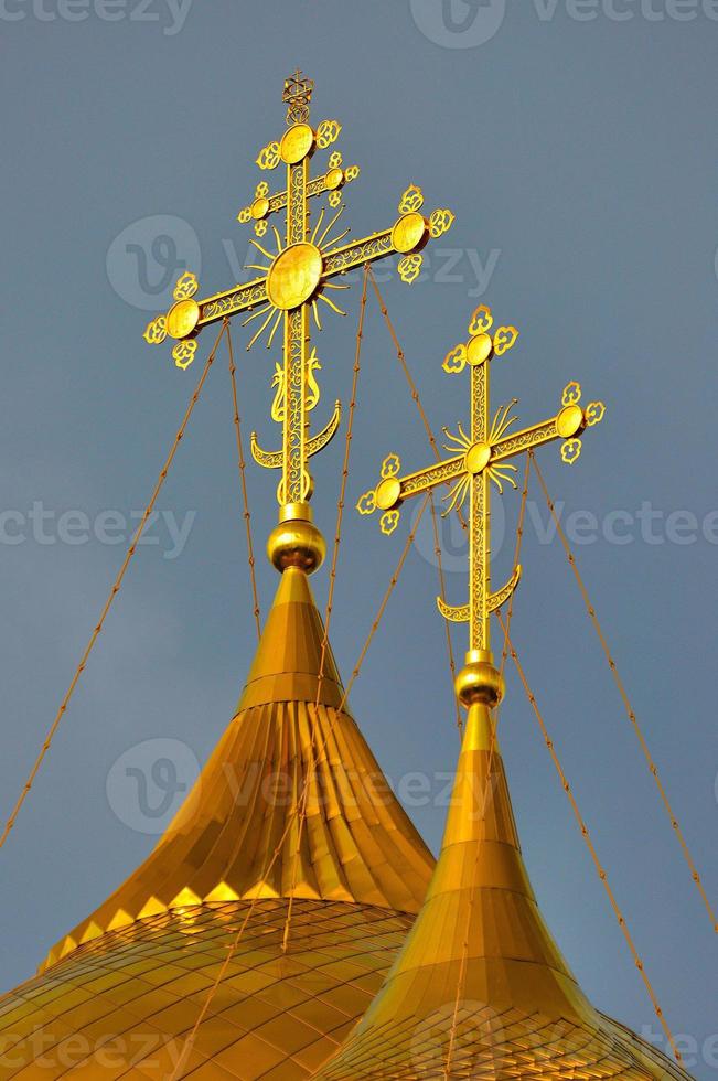 Assumption Cathedral with golden domes, Yaroslavl, Russia photo
