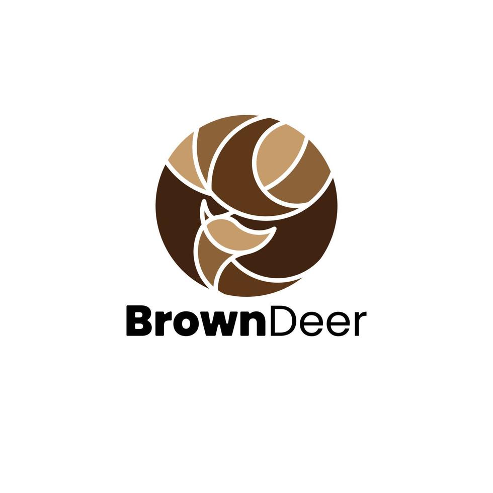 brown deer logo vector