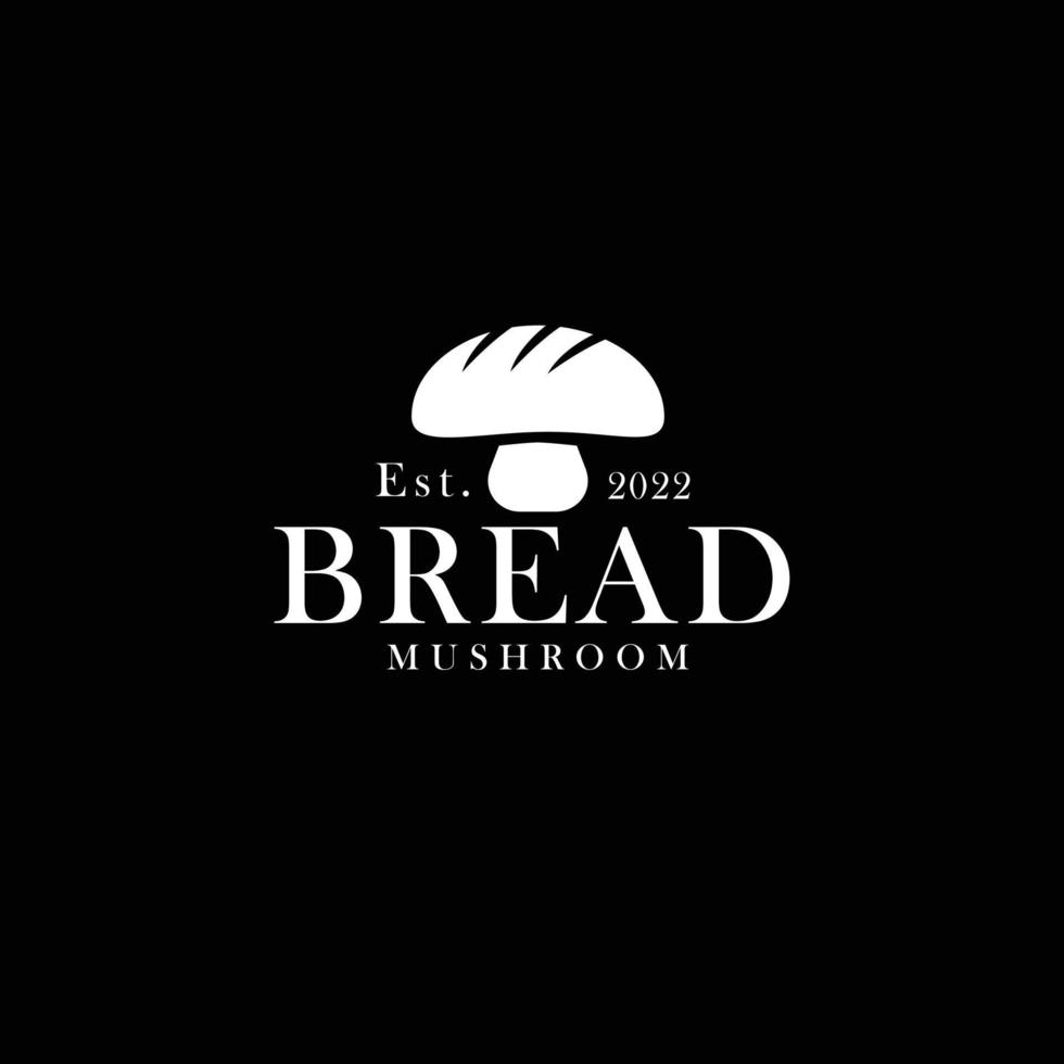 mushroom bread logo vector