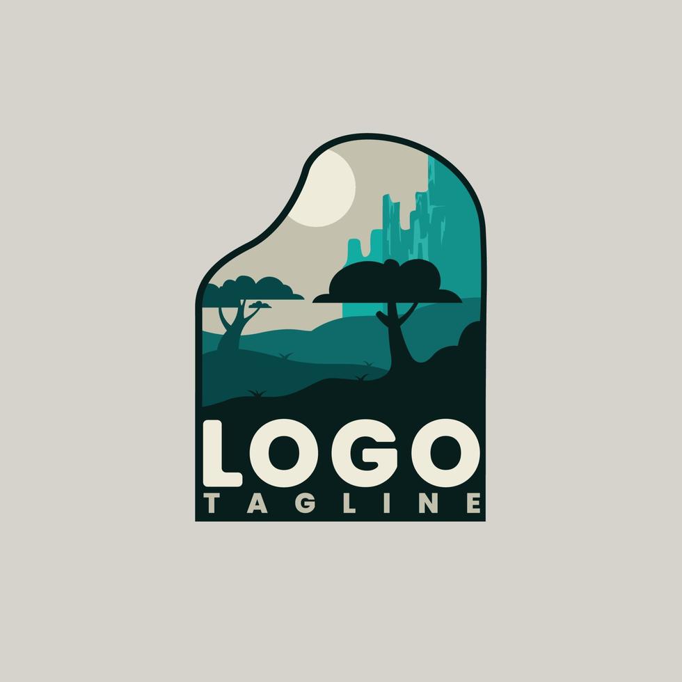 nature badge logos vector