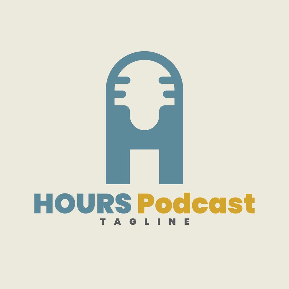 Hours Podcast Logo Podcast vector