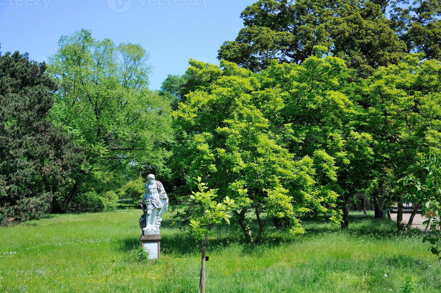 A sculpture of a man in Palmen Garten, Frankfurt am Main, Hessen, Germany photo
