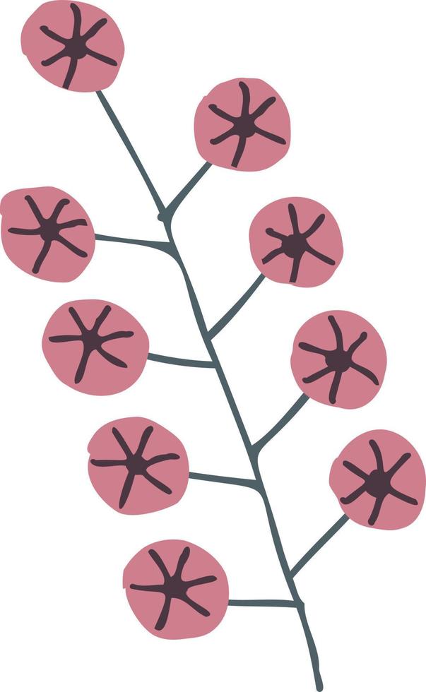Floral elements, branch. vector