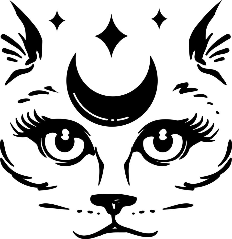 A set of magical cats for exoteric. vector