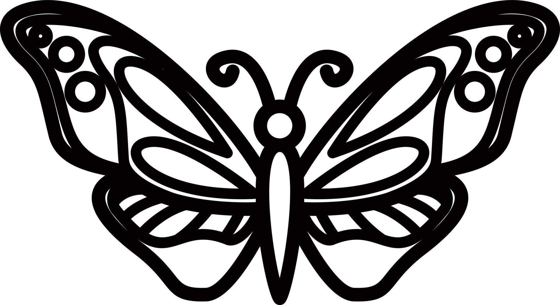 Set of butterflies of different shapes. vector