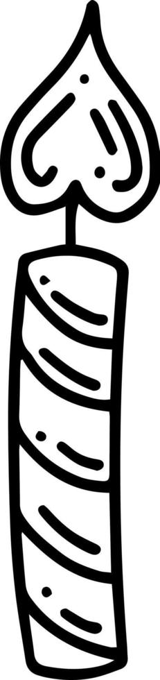 Heart drawn with a line, doodle. vector
