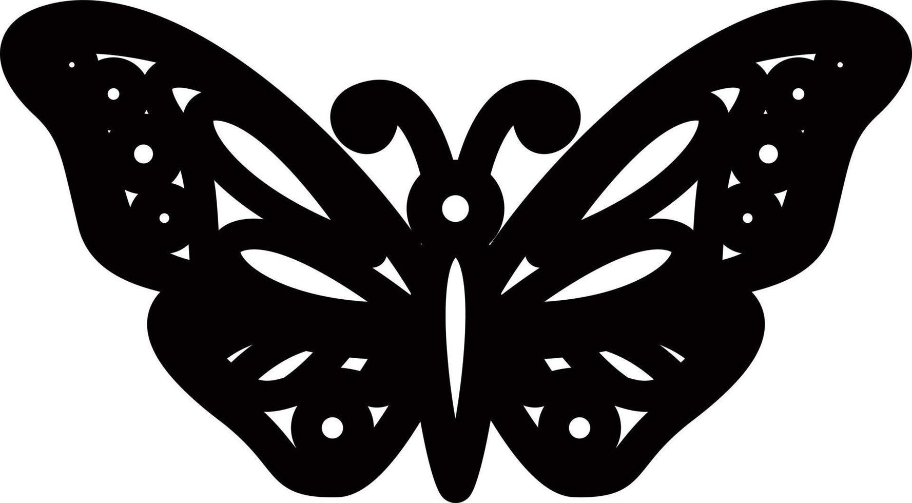 Set of butterflies of different shapes. vector