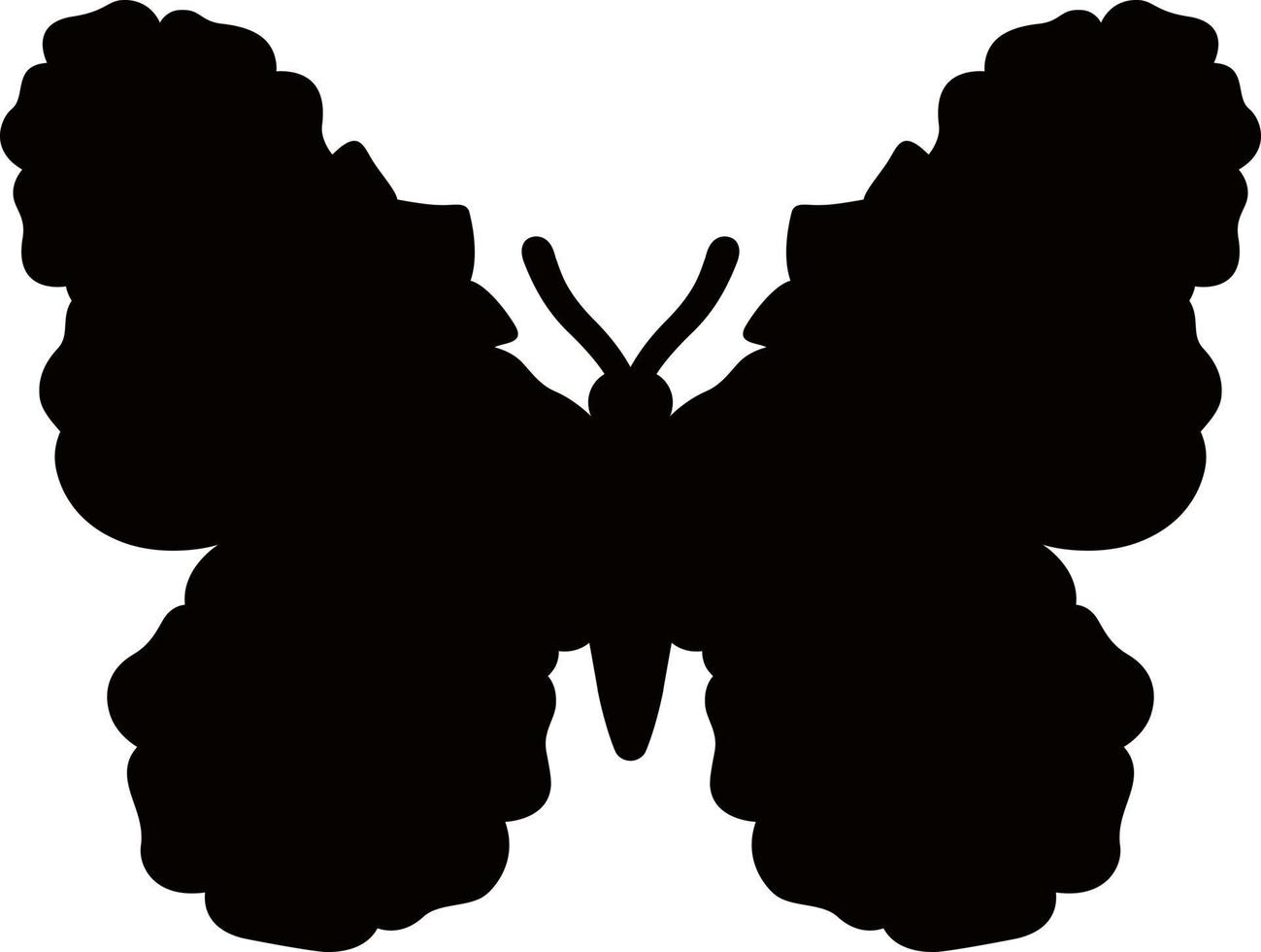 Set of butterflies of different shapes. vector