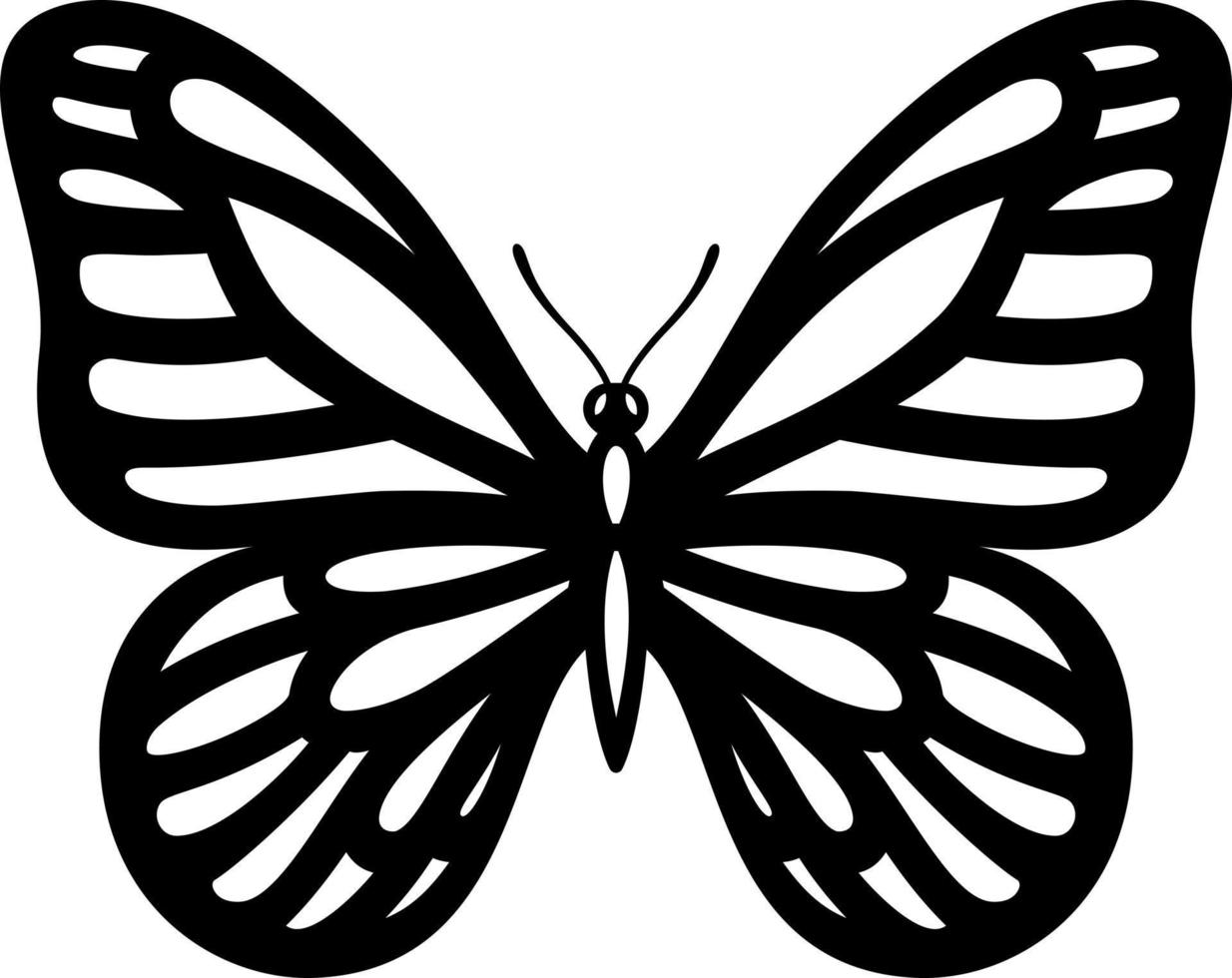 Set of butterflies of different shapes. vector
