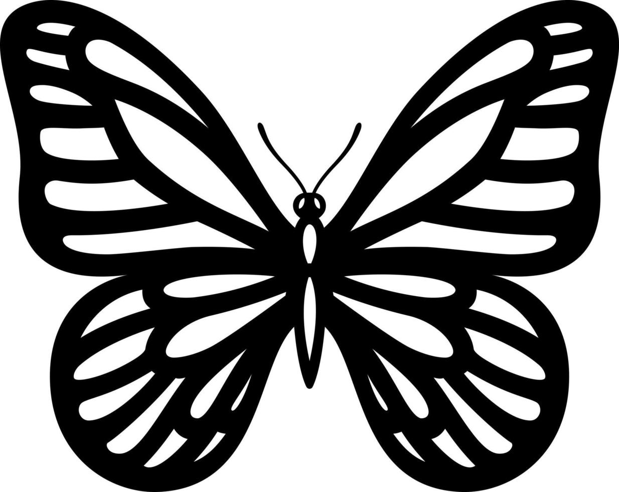 Set of butterflies of different shapes. vector