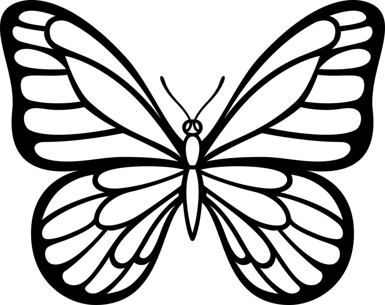 Set of butterflies of different shapes. vector
