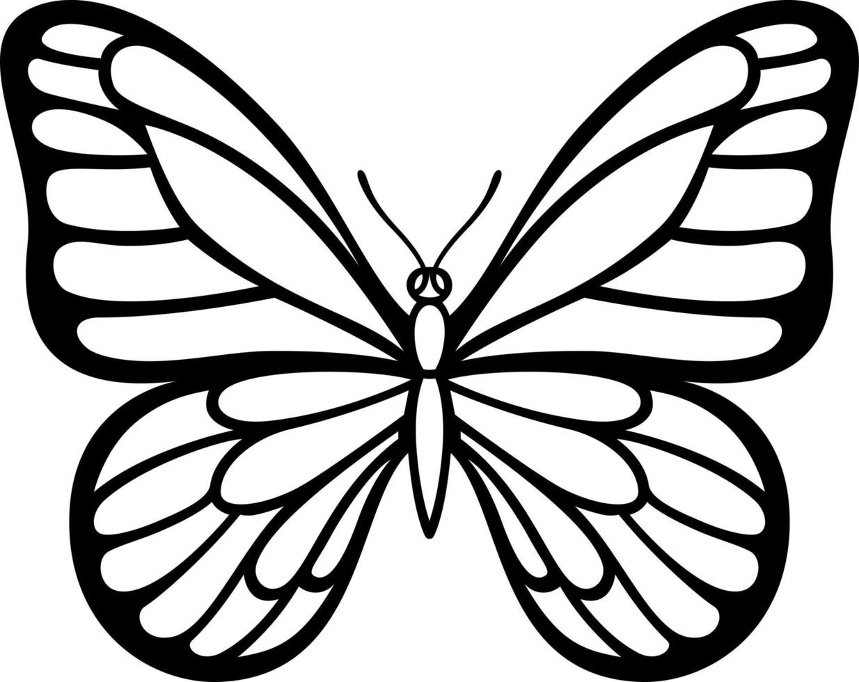 Set of butterflies of different shapes. vector