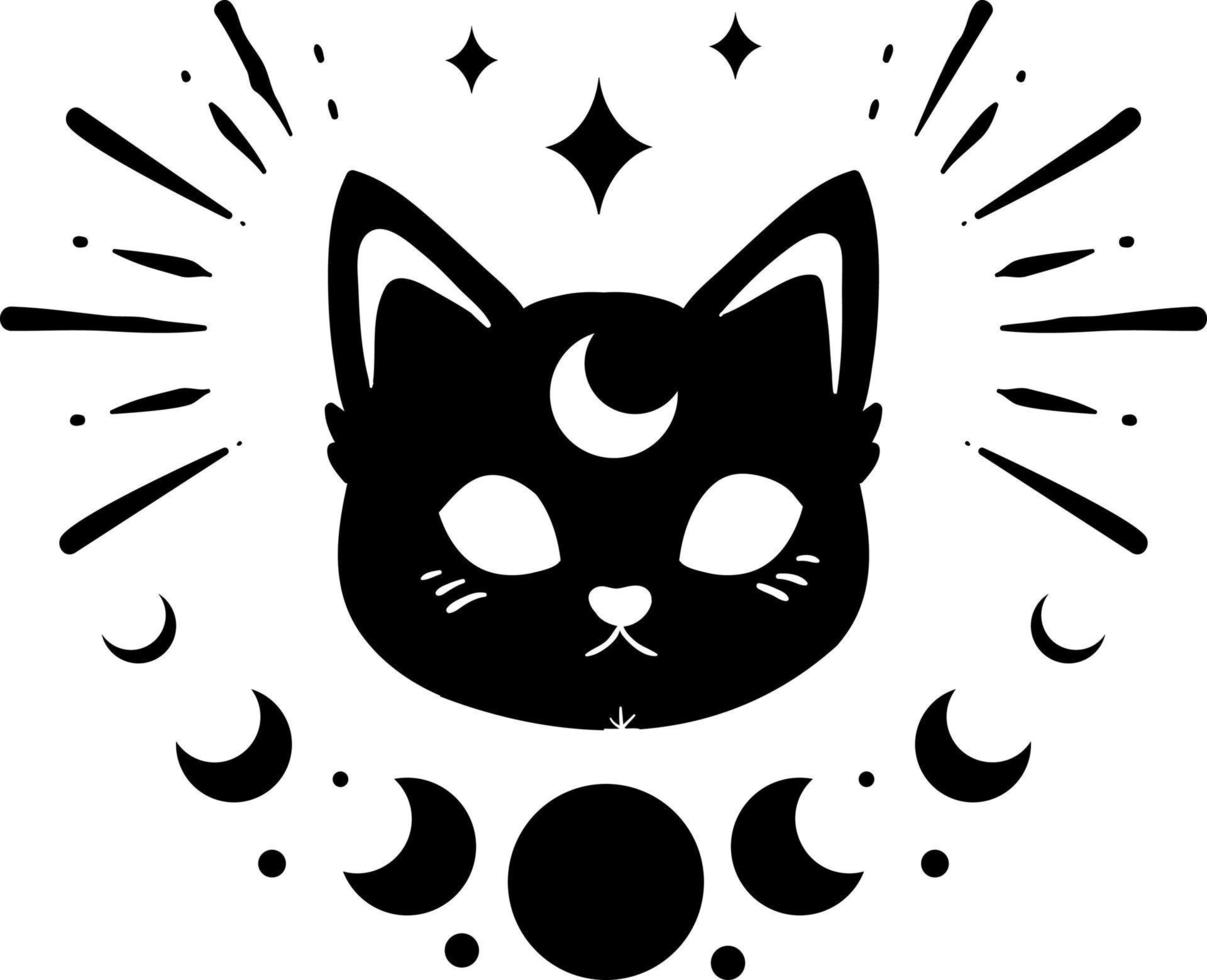 A set of magical cats for exoteric. vector