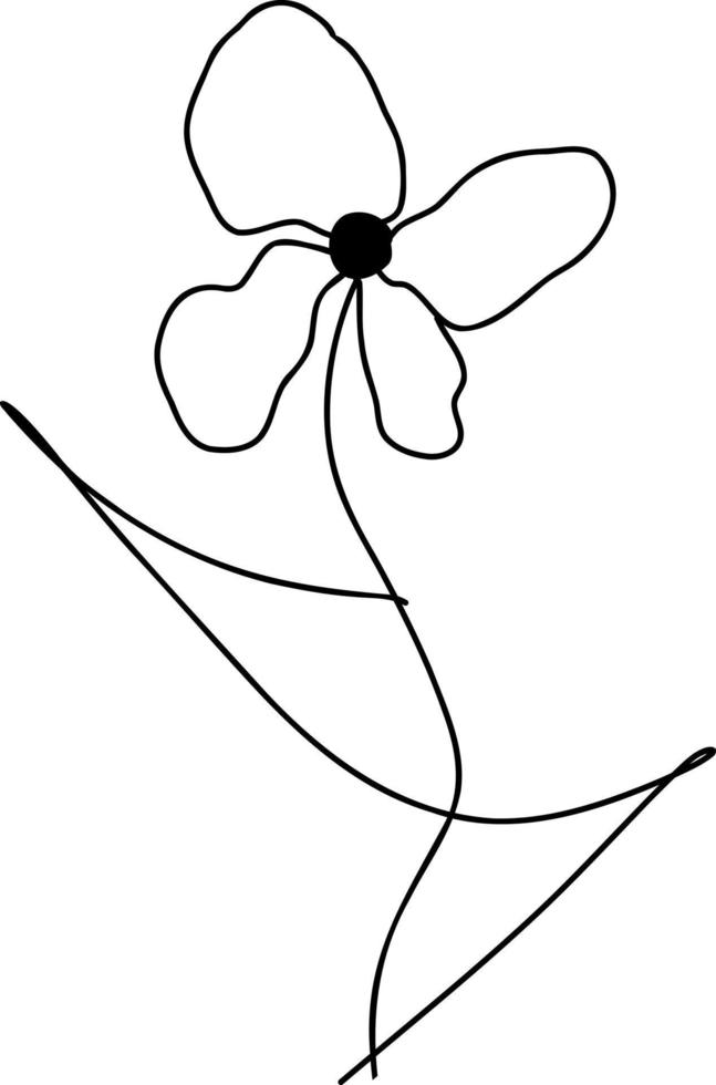 floral elements in line style. vector