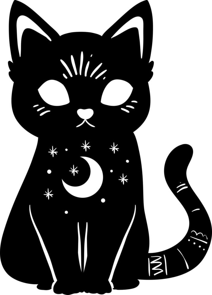 A set of magical cats for exoteric. vector