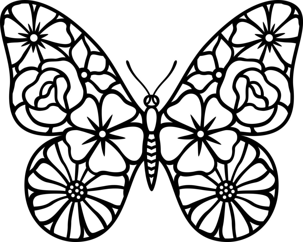 Set of butterflies of different shapes. vector