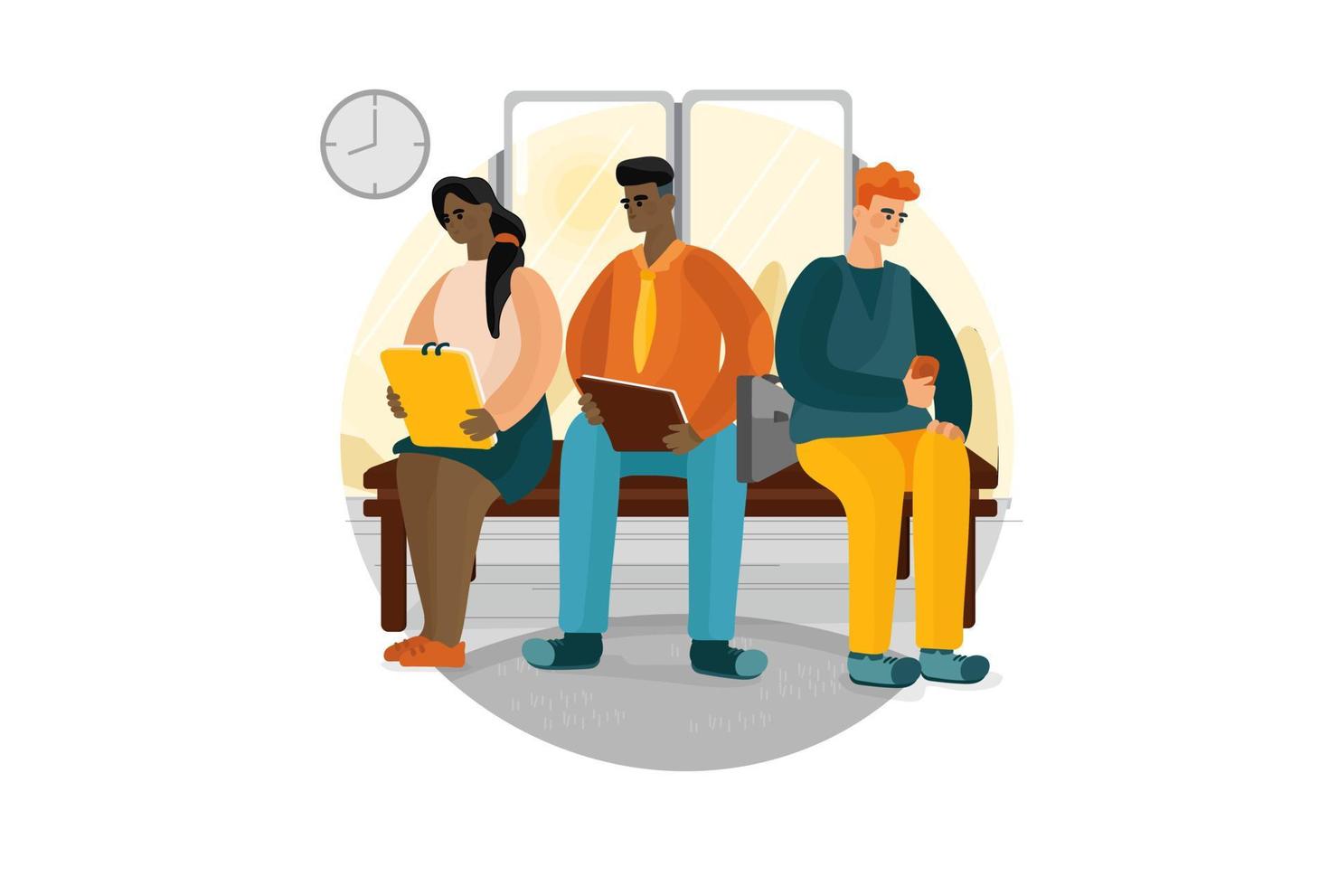 Job Interview Illustration concept. Flat illustration isolated on white background vector