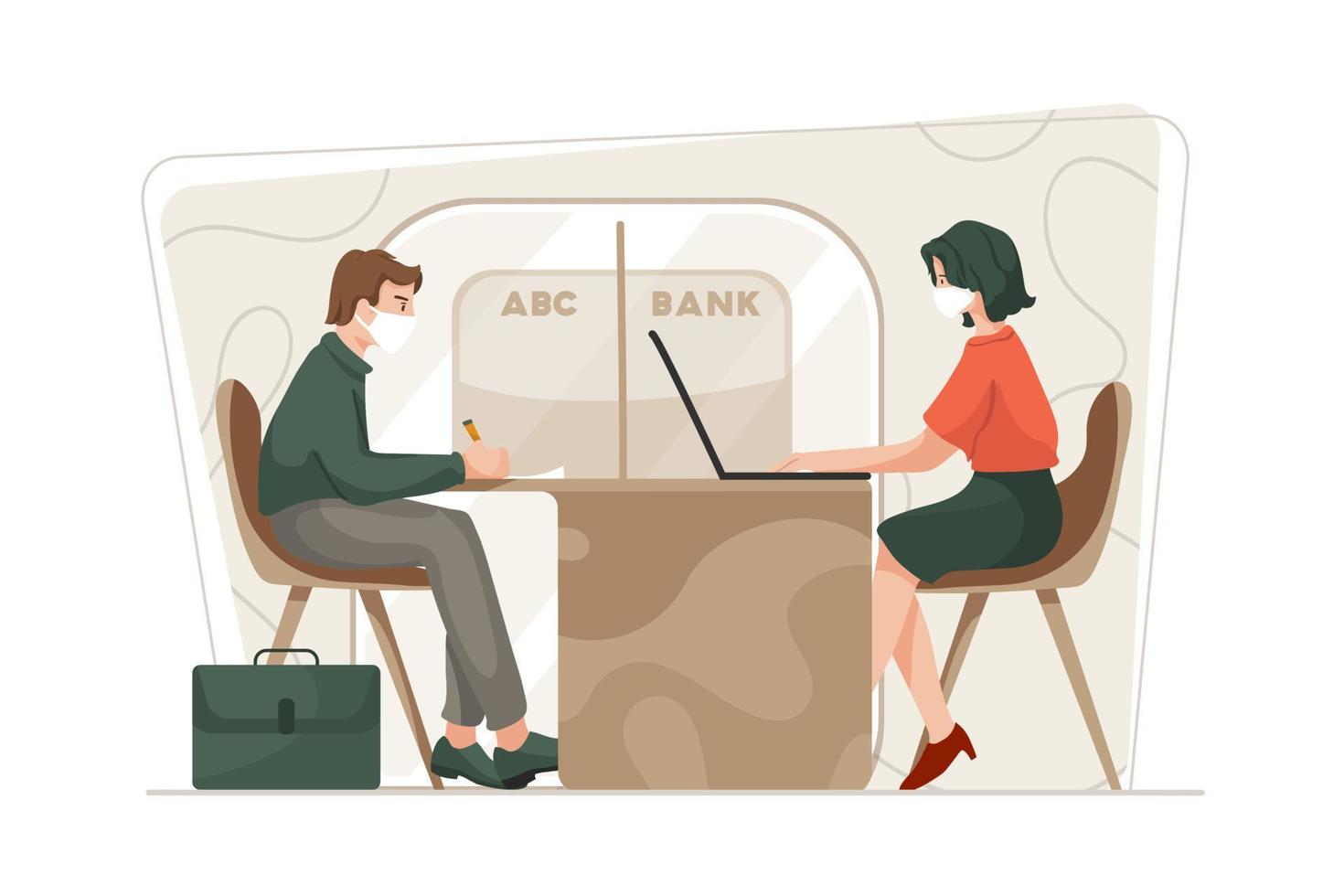 The New Normal Illustration concept. Flat illustration isolated on white background vector