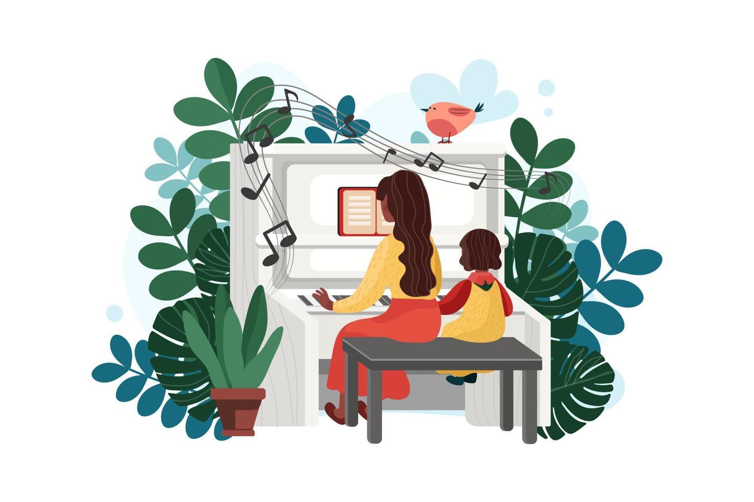 Mother Day Illustration concept. Flat illustration isolated on white background vector