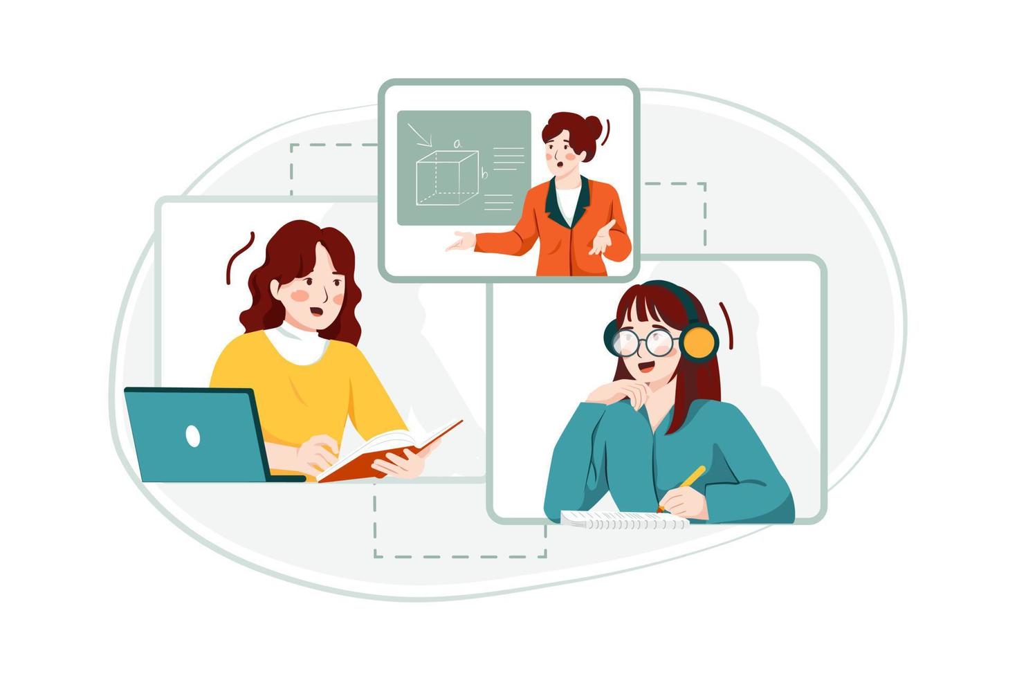 Education Illustration concept. Flat illustration isolated on white background vector