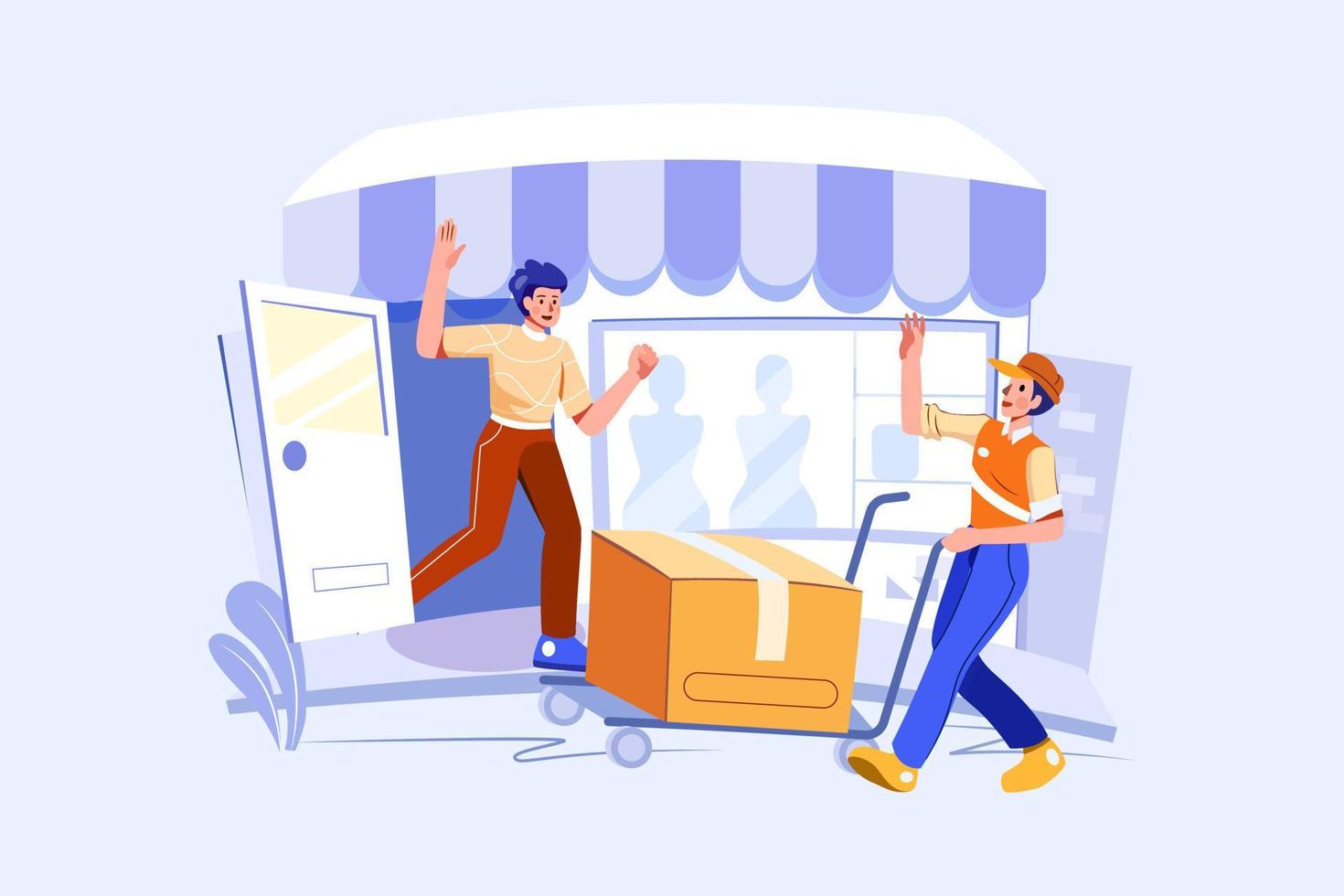 Parcel Delivery Service Illustration concept. Flat illustration isolated on white background vector