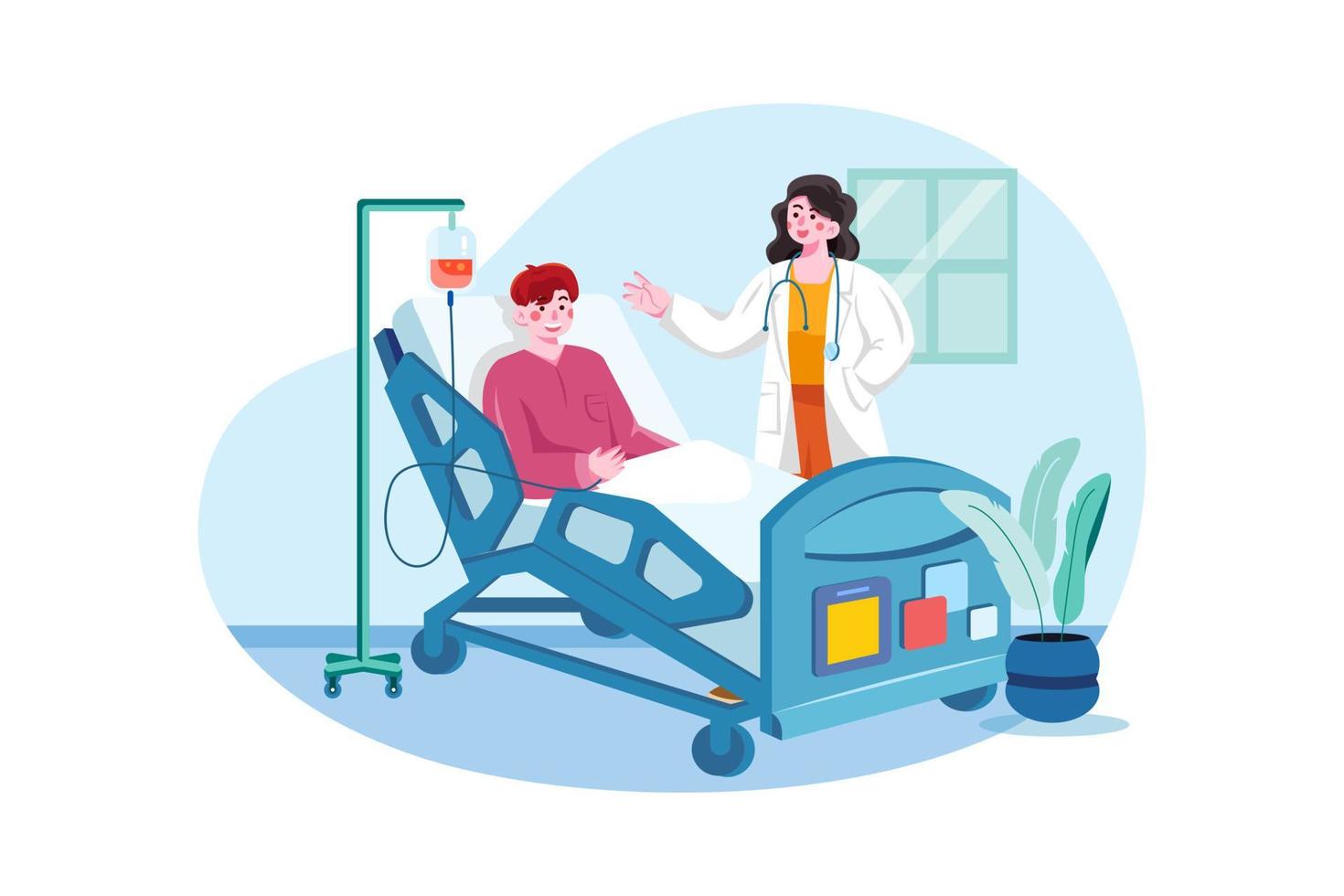 Healthcare Medical Illustration concept. Flat illustration isolated on white background vector