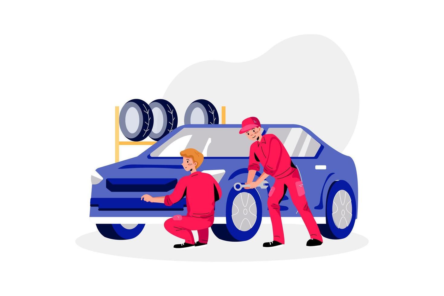 Car Tuning Illustration concept vector