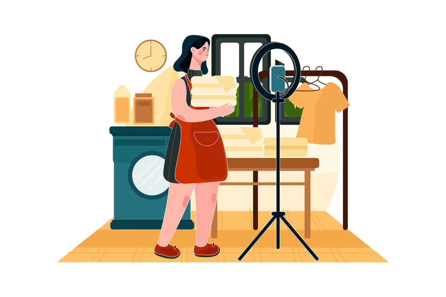 Influencer Illustration concept. Flat illustration isolated on white background vector