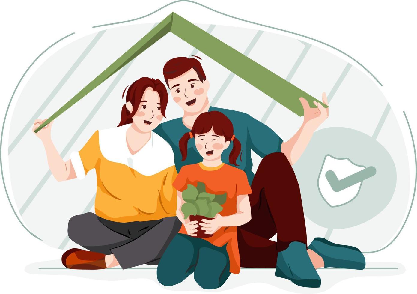 Family insurance Illustration vector