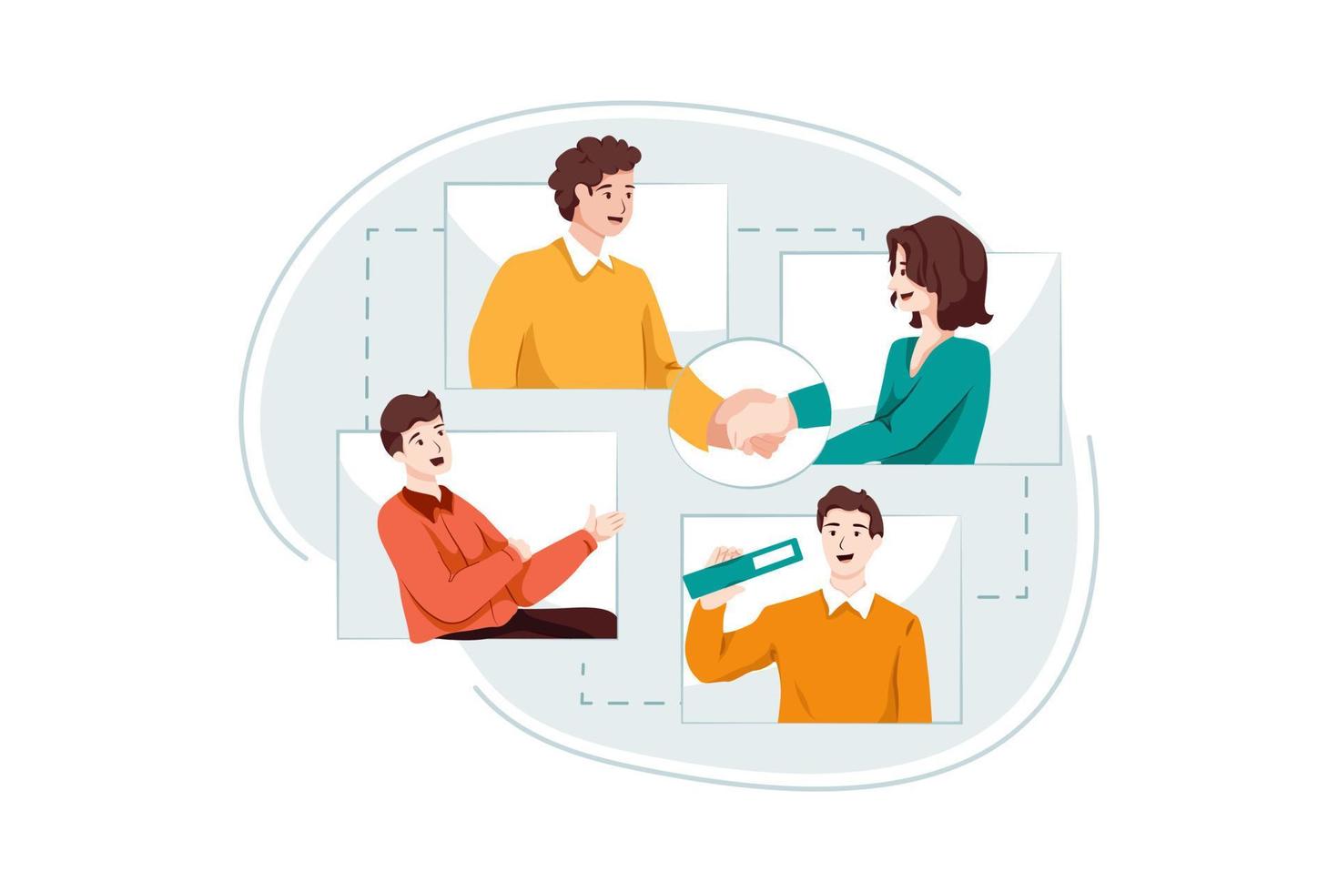 Team Building Illustration concept vector