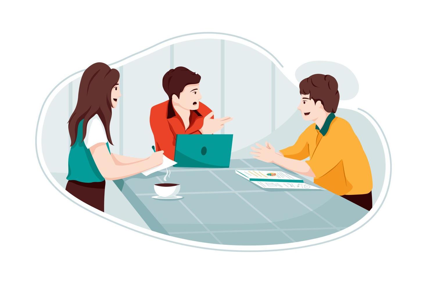 Team Building Illustration concept vector