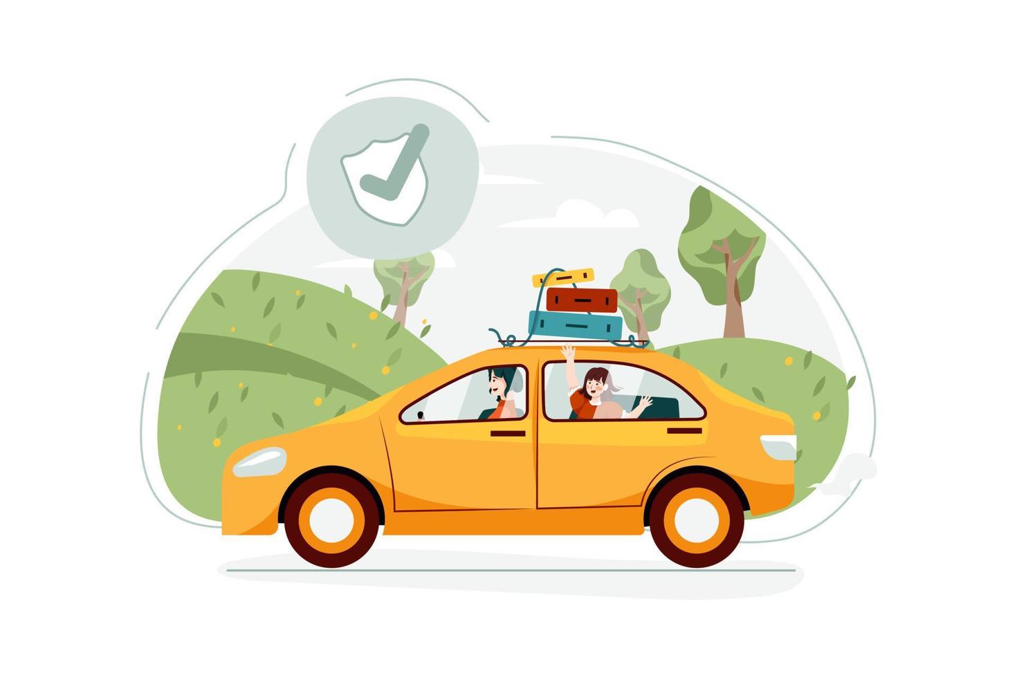 Travel insurance Illustration vector