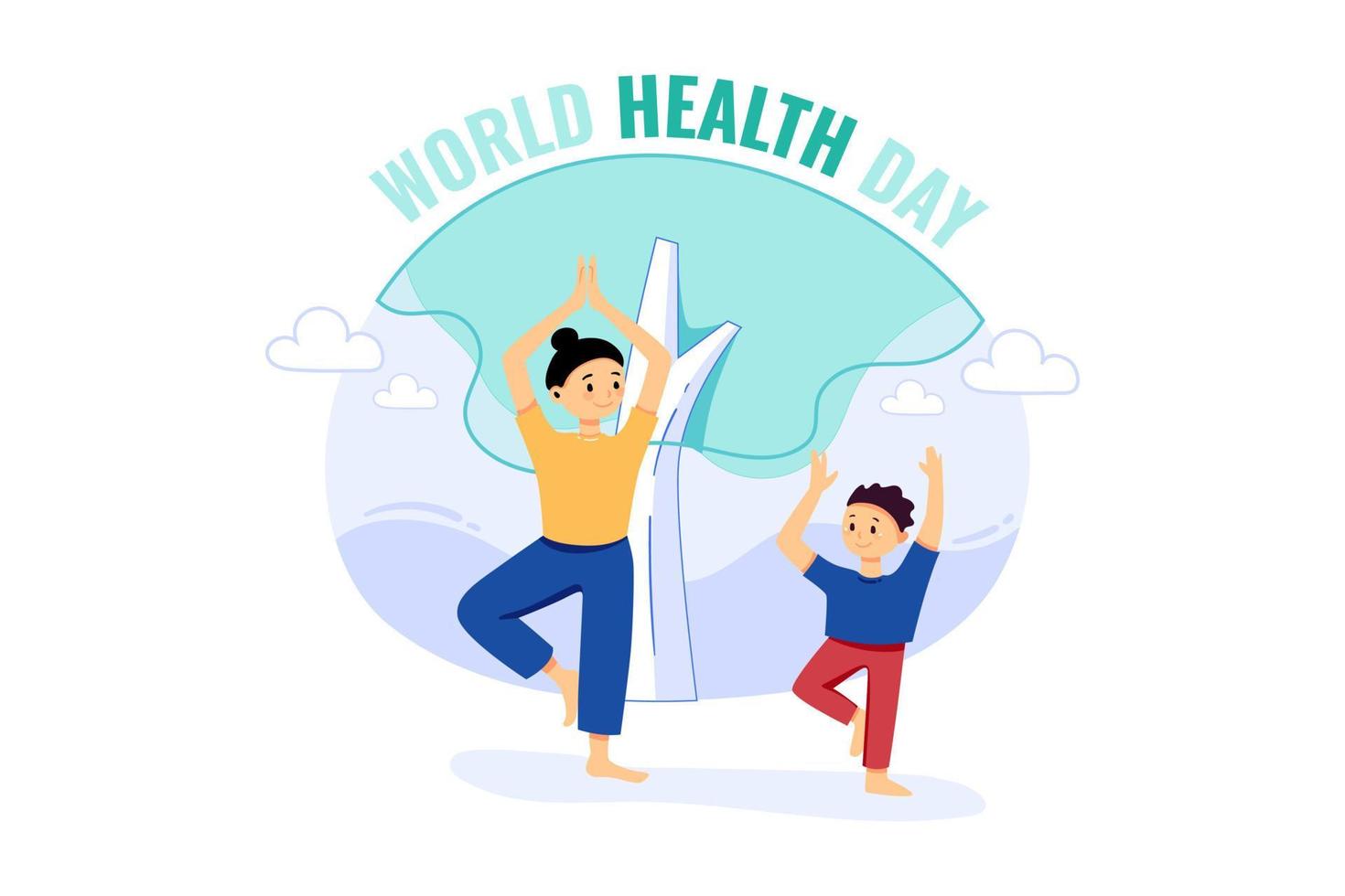 World Health Day Illustration concept. Flat illustration isolated on white background vector