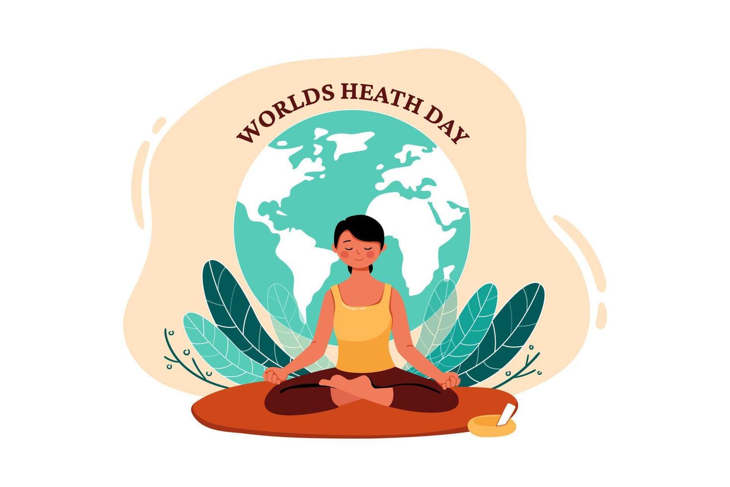 World Health Day Illustration concept. Flat illustration isolated on white background vector