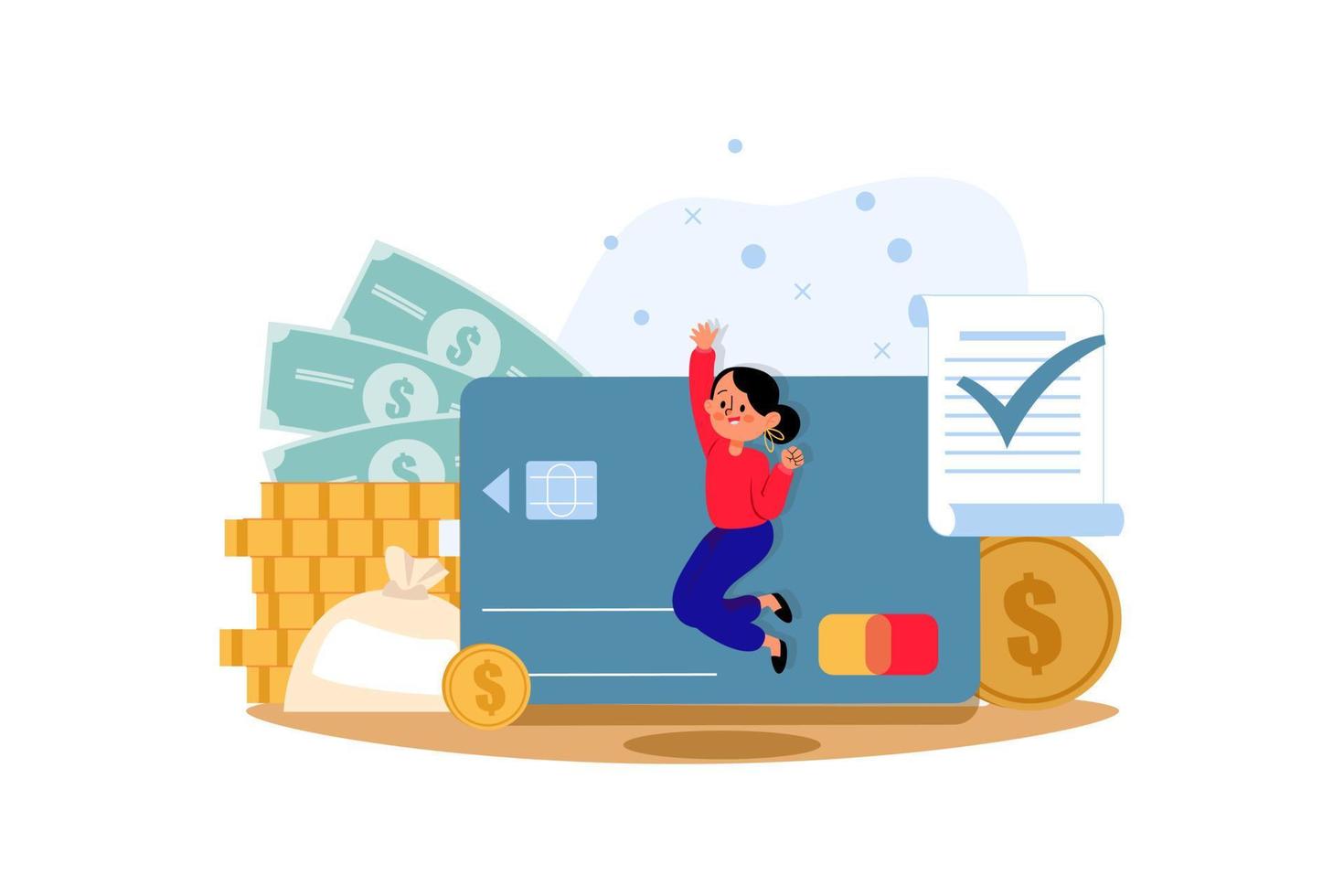 Financial Planning Illustration concept. Flat illustration isolated on white background vector