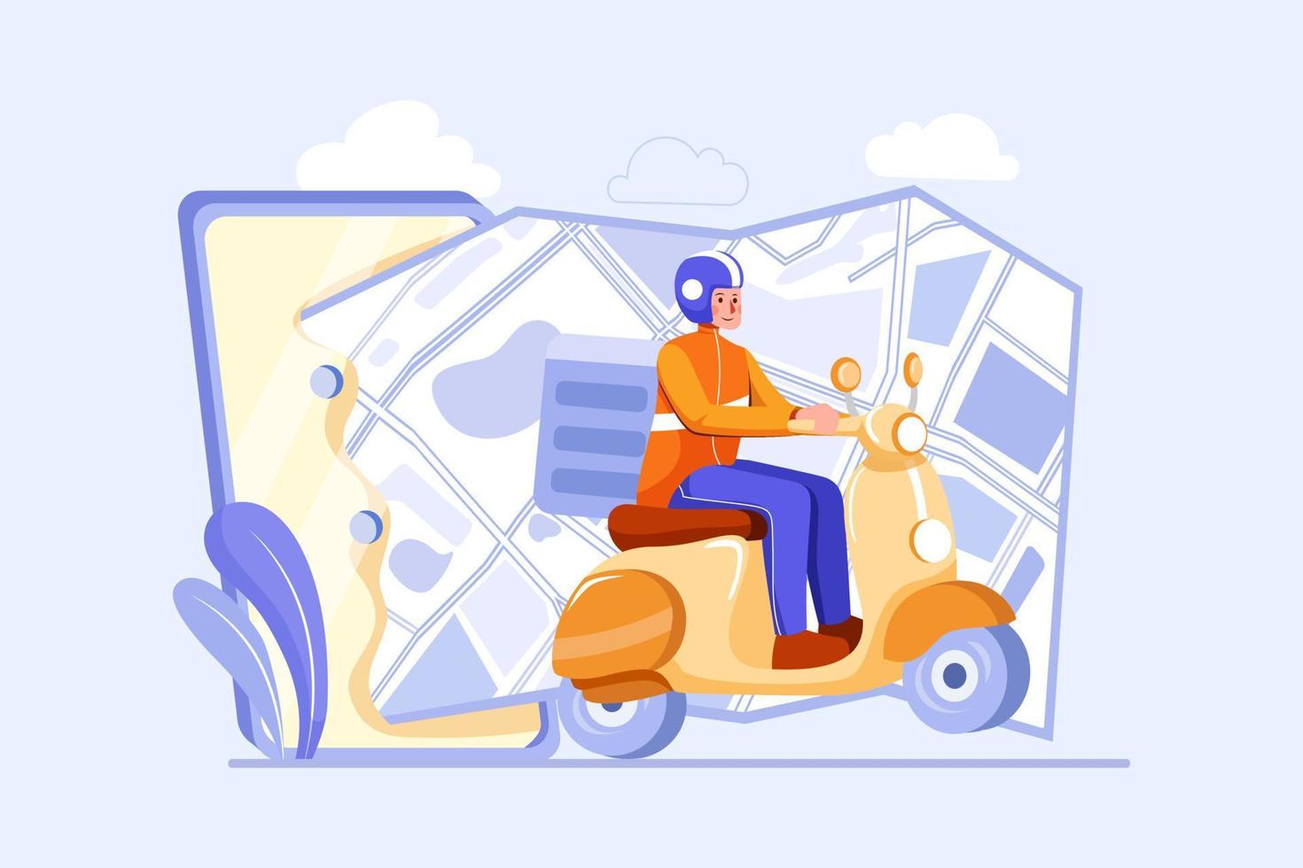 Parcel Delivery Service Illustration concept. Flat illustration isolated on white background vector