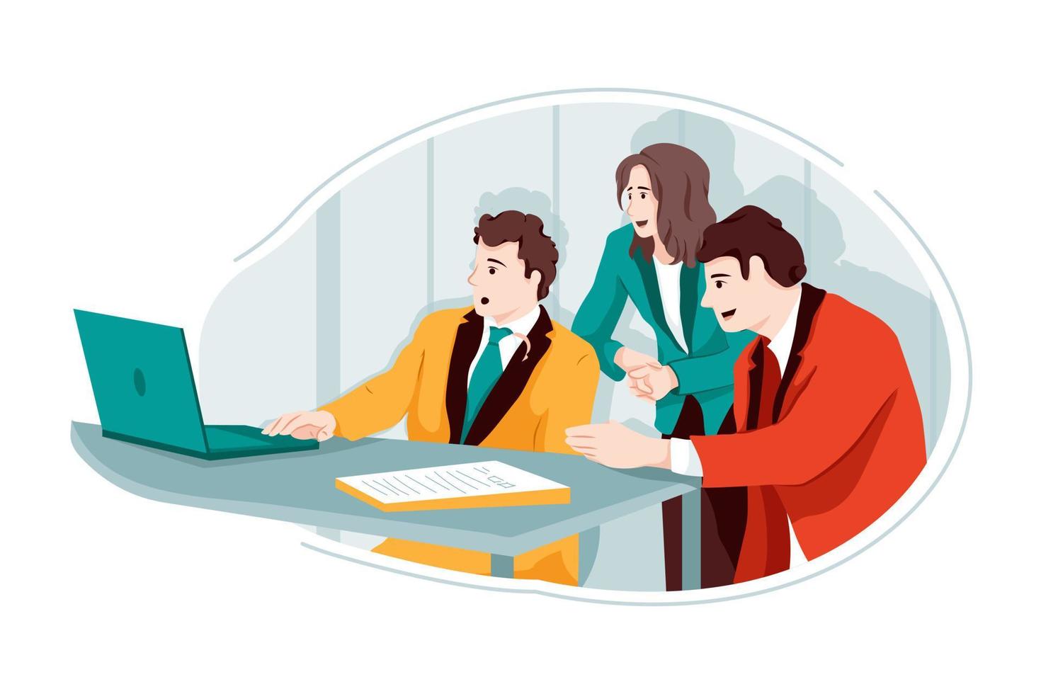 Team Building Illustration concept vector