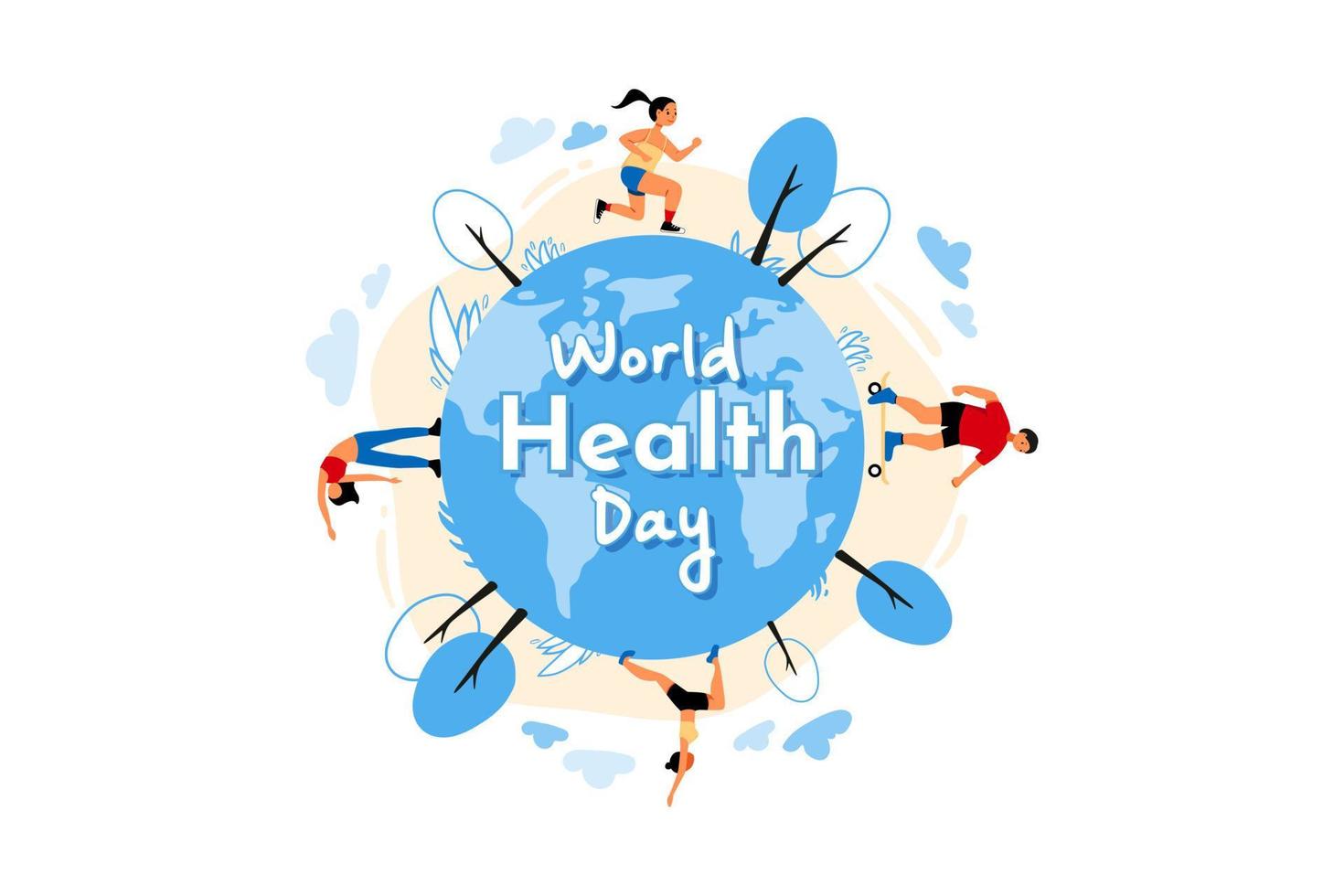 World Health Day Illustration concept. Flat illustration isolated on white background vector