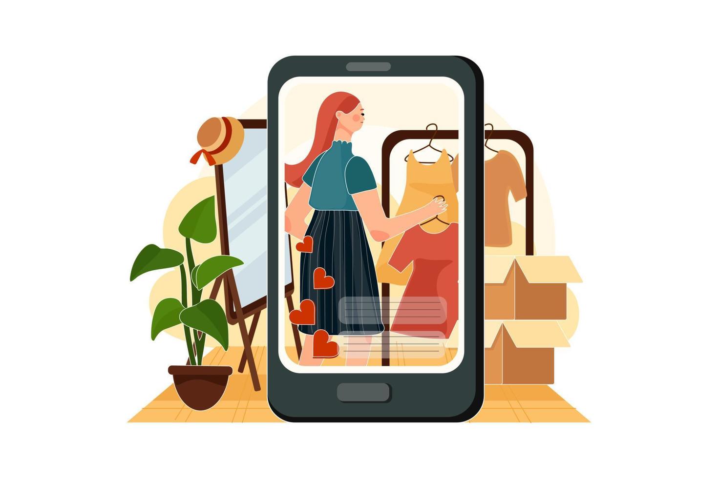 Influencer Illustration concept. Flat illustration isolated on white background vector
