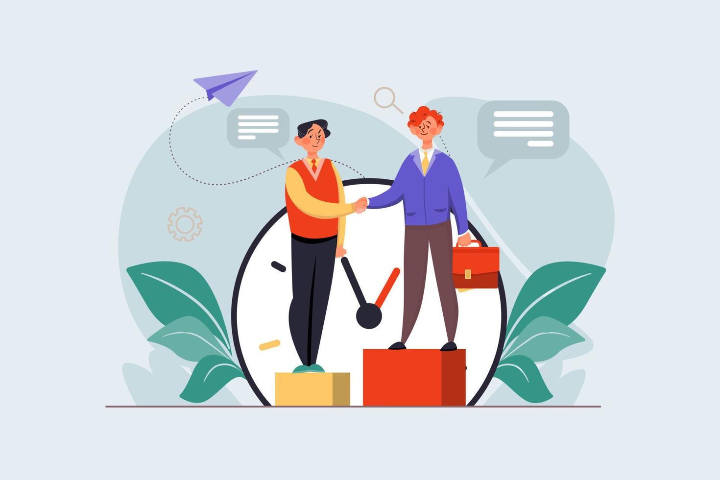 Business Illustration concept. Flat illustration isolated on white background vector