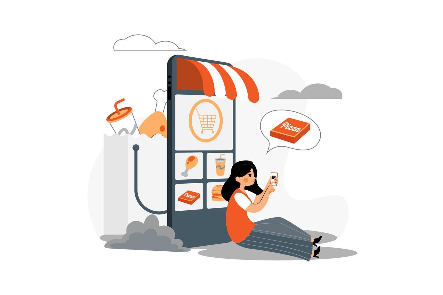Delivery Service Illustration concept. Flat illustration isolated on white background vector