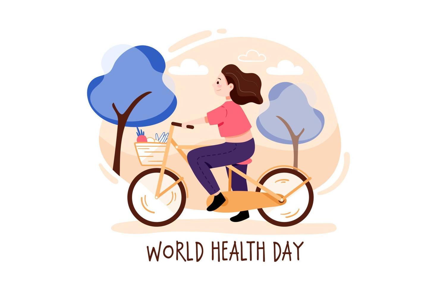 concepto de ilustración del día mundial de la salud. ilustración plana aislada sobre fondo blanco vector