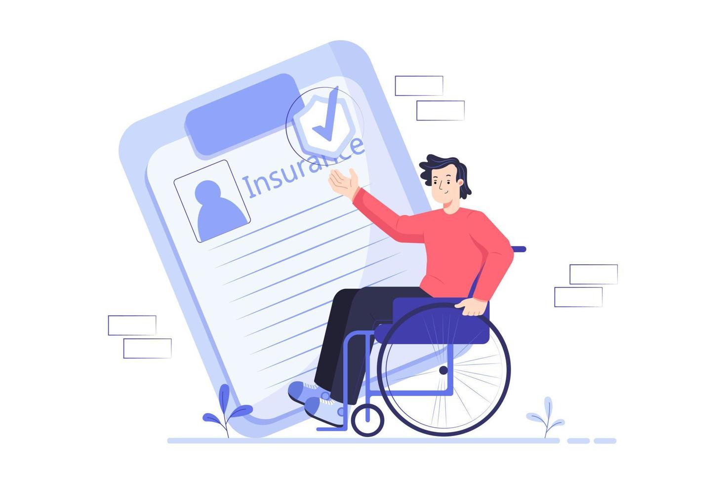 Insurance Services Illustration concept. Flat illustration isolated on white background vector