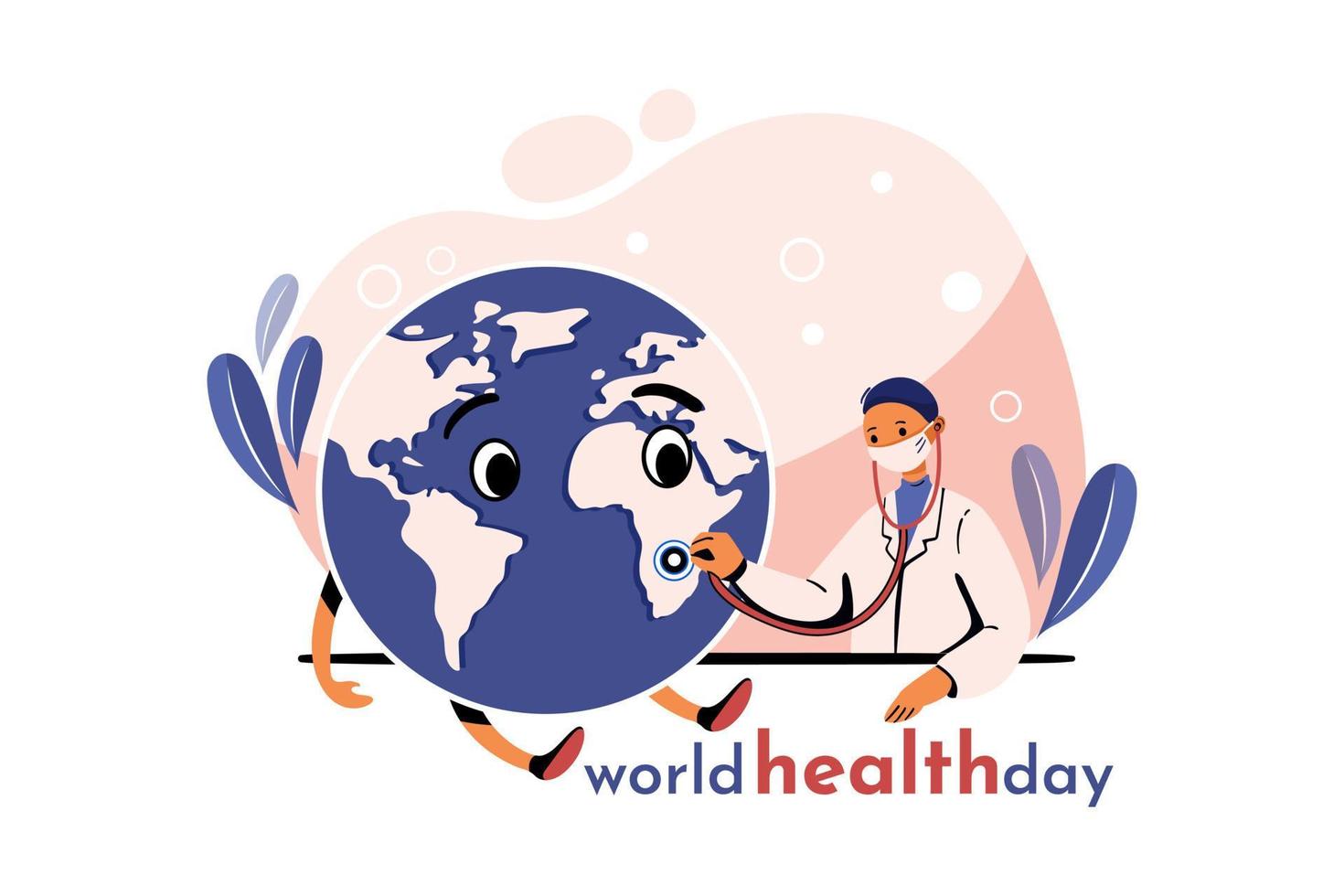 World Health Day Illustration concept. Flat illustration isolated on white background vector