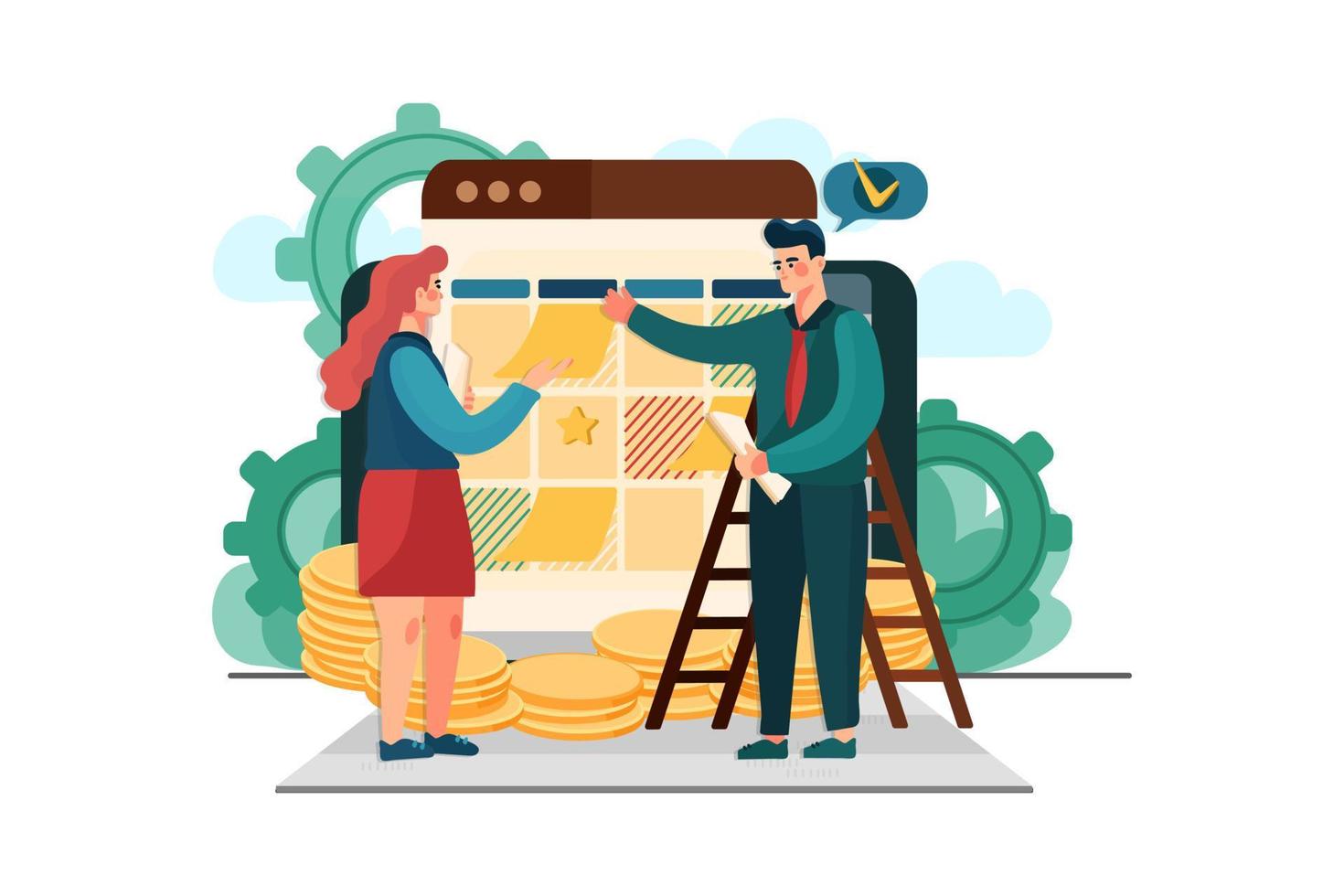Appointments Illustration concept. Flat illustration isolated on white background vector