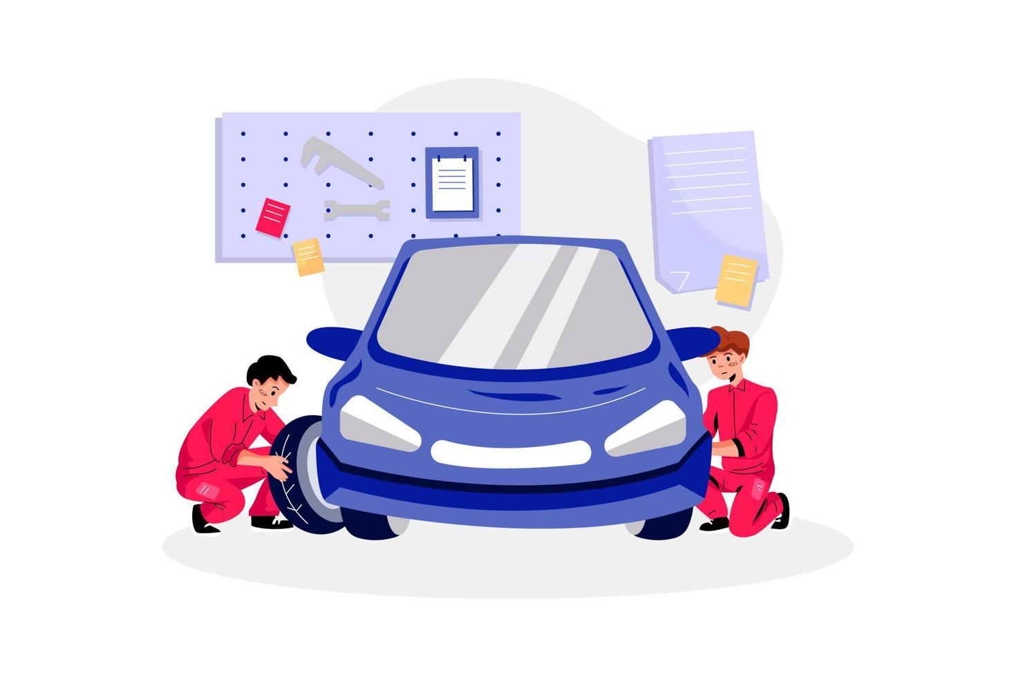 Tire Services Illustration concept vector