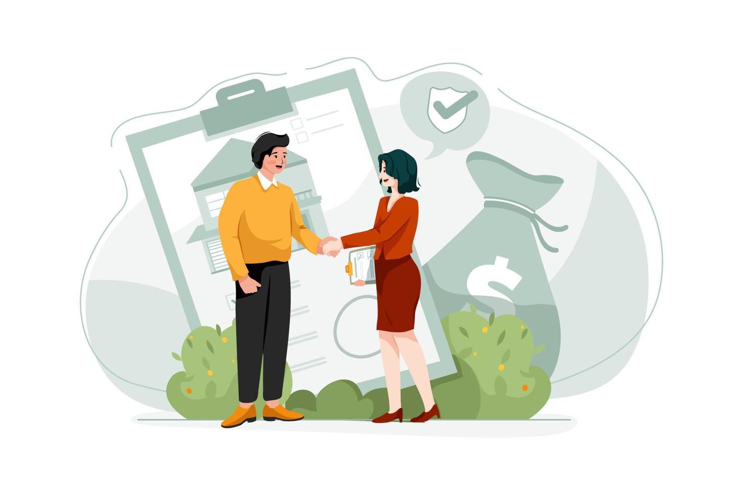 Property insurance Illustration vector