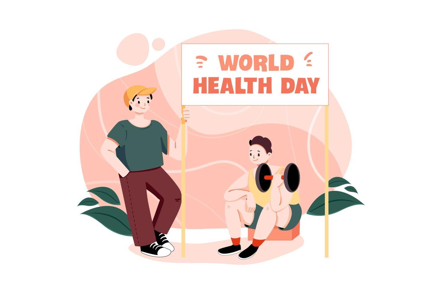 World Health Day Illustration concept. Flat illustration isolated on white background vector