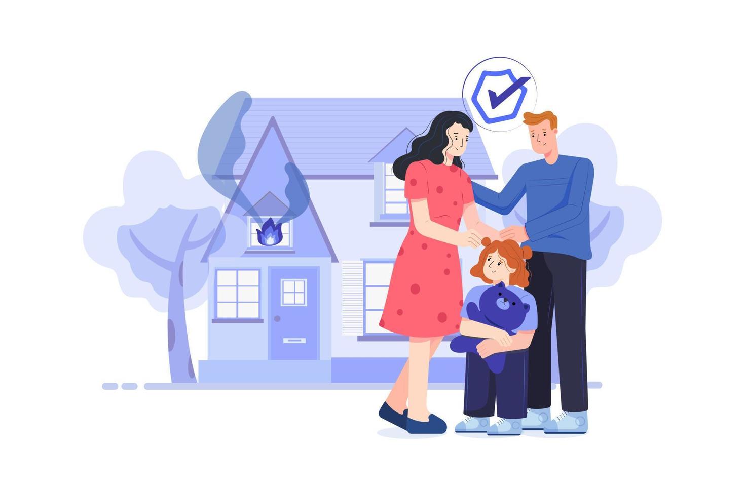 Insurance Services Illustration concept. Flat illustration isolated on white background vector